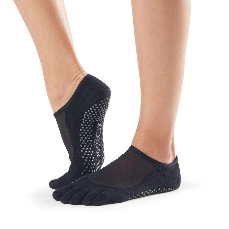 toesox Elle Half Toe Grip Socks â€“ Non-Slip Grip Sole for Yoga, Pilates, Gym - Non Skid Open Toe Socks for Women - Image 1